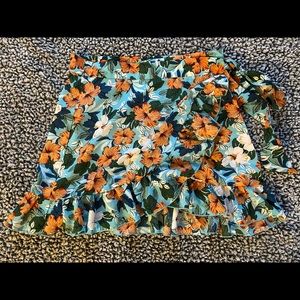 Floral wrap skirt